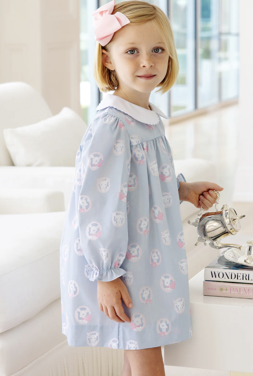 TBBC Long Sleeve Maerin Fitz Frock Dear Friends with Worth Avenue White
