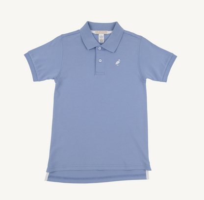 TBBC Park City Periwinkle Prim & Proper Polo SS White Stork