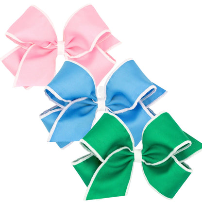 King Sporty Grosgrain Hair Bow with Serged Edge Wee Ones