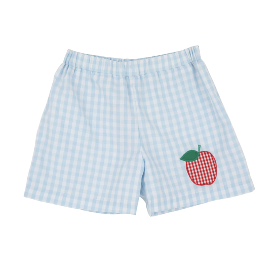 TBBC Shelton Shorts Apple Applique Buckhead Blue Gingham/White