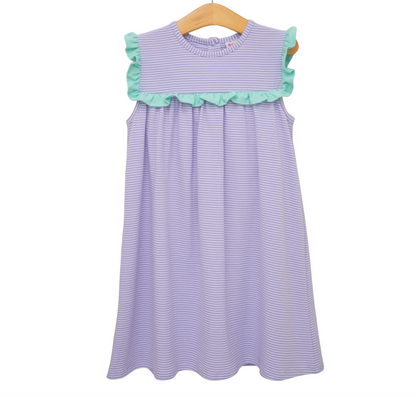 JB Bella Dress Lavender Stripe and Mint