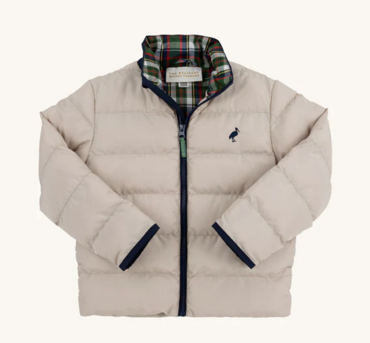 TBBC Cooper Coat Keeneland Khaki (Navy/Grant Park Plaid)