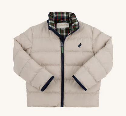 TBBC Cooper Coat Keeneland Khaki (Navy/Grant Park Plaid)
