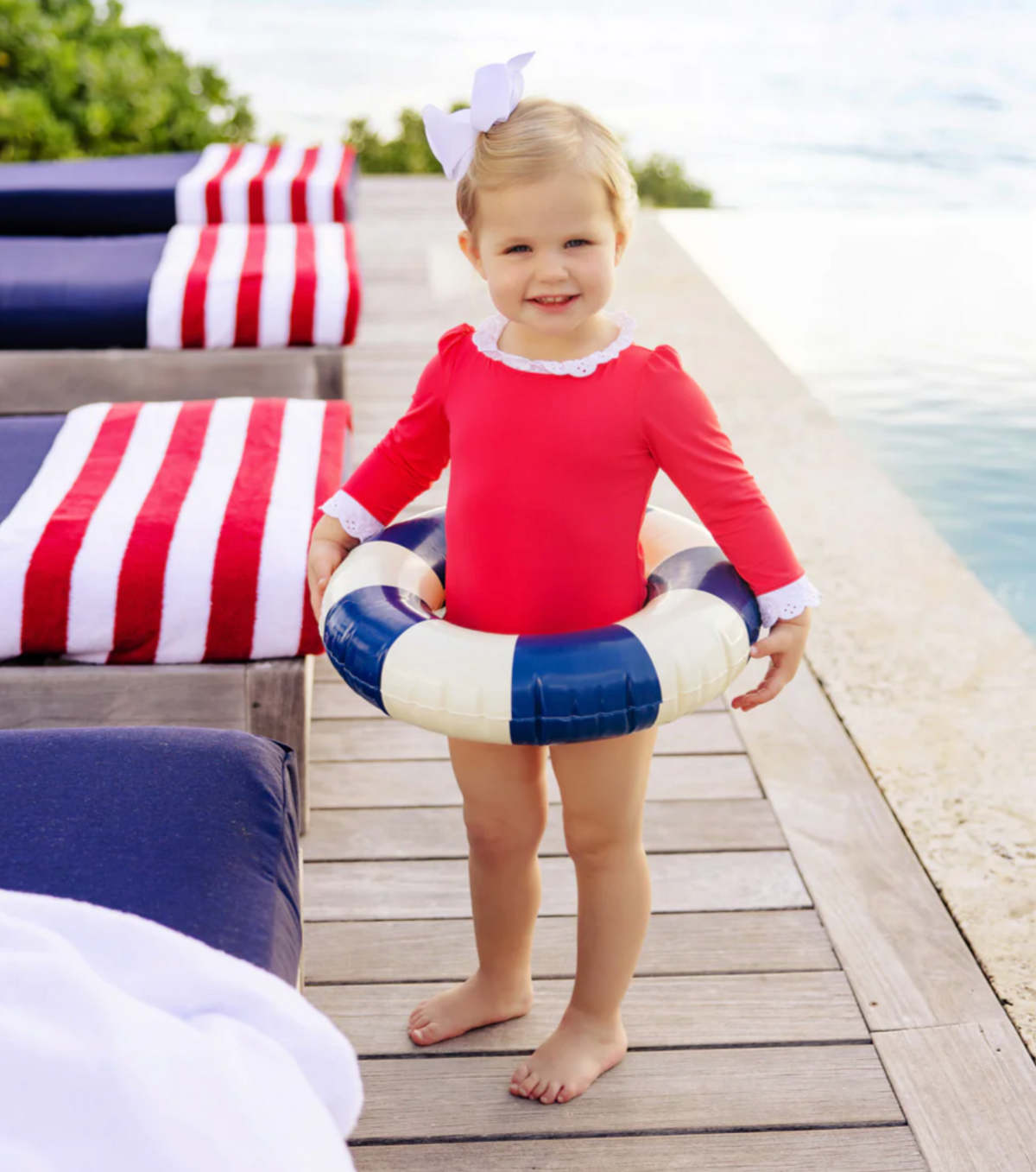 TBBC Sarasota Surf-Suit Richmond Red/ Worth Avenue White