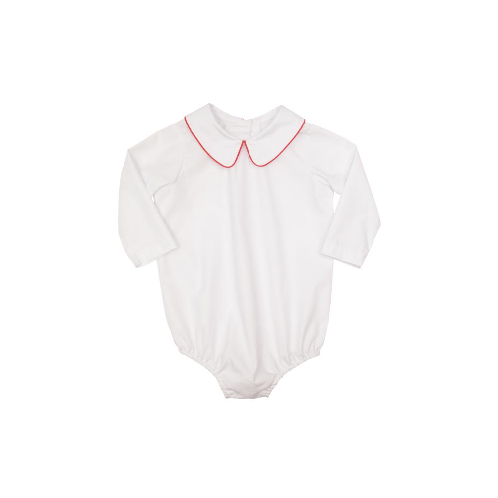TBBC Peter Pan Shirt Woven LS White/Red