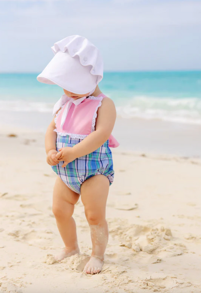 TBBC Sally Sunsuit Lauderdale Pier Plaid / Pier Party Pink Woven