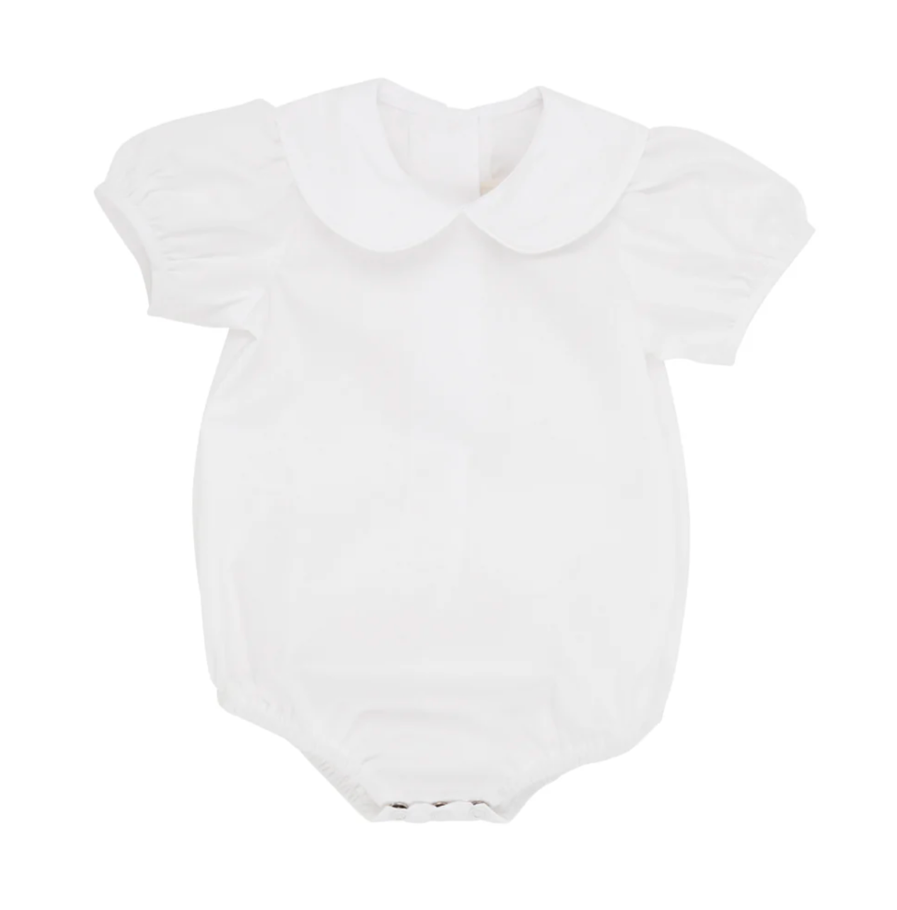 TBBC Maudes Peter Pan Collar Onesie/Shirt White - Broadcloth Short Sleeve