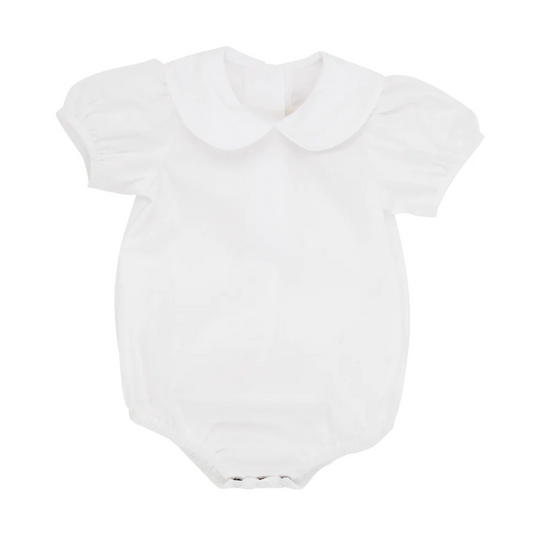 TBBC Maudes Peter Pan Collar Onesie/Shirt White - Broadcloth Short Sleeve