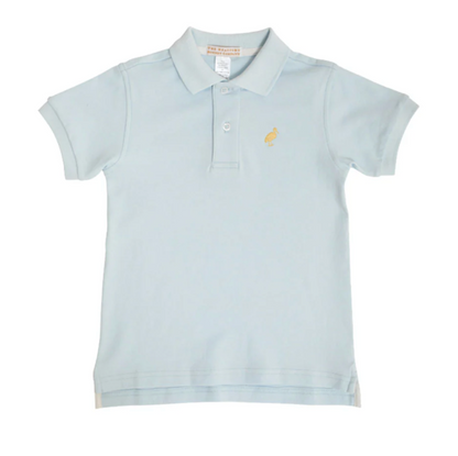 TBBC Prim & Proper Polo Buckhead Blue with Yellow Stork