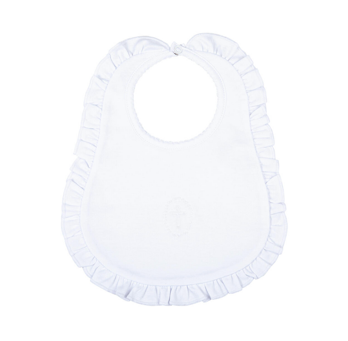 MB Blessed Emb Ruffle Bib (Pink or White)
