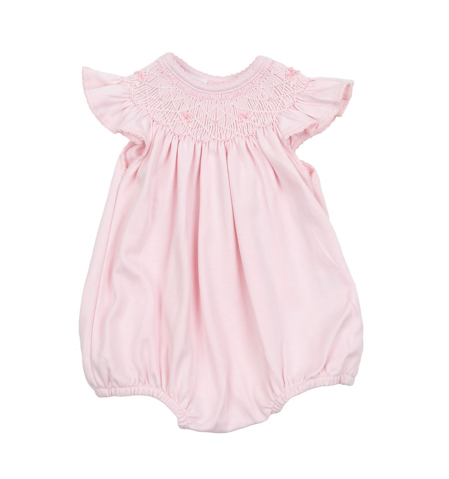 MB Ameila's Classics Pink Solid Bishop Flutters Bubble