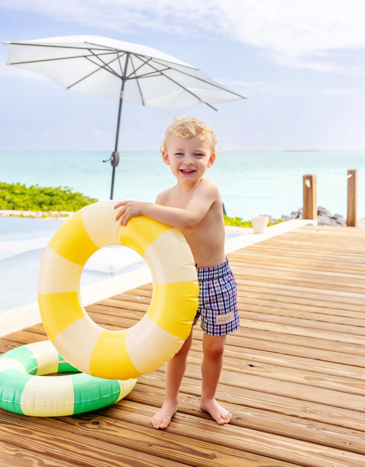 TBBC Tortola Swim Trunks Pier Pointe Plaid