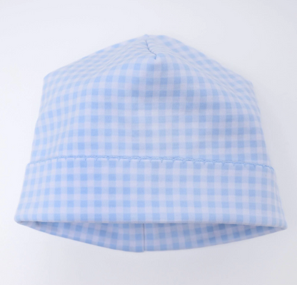 MB Mini Checks Hat (Pink Bow or Blue)