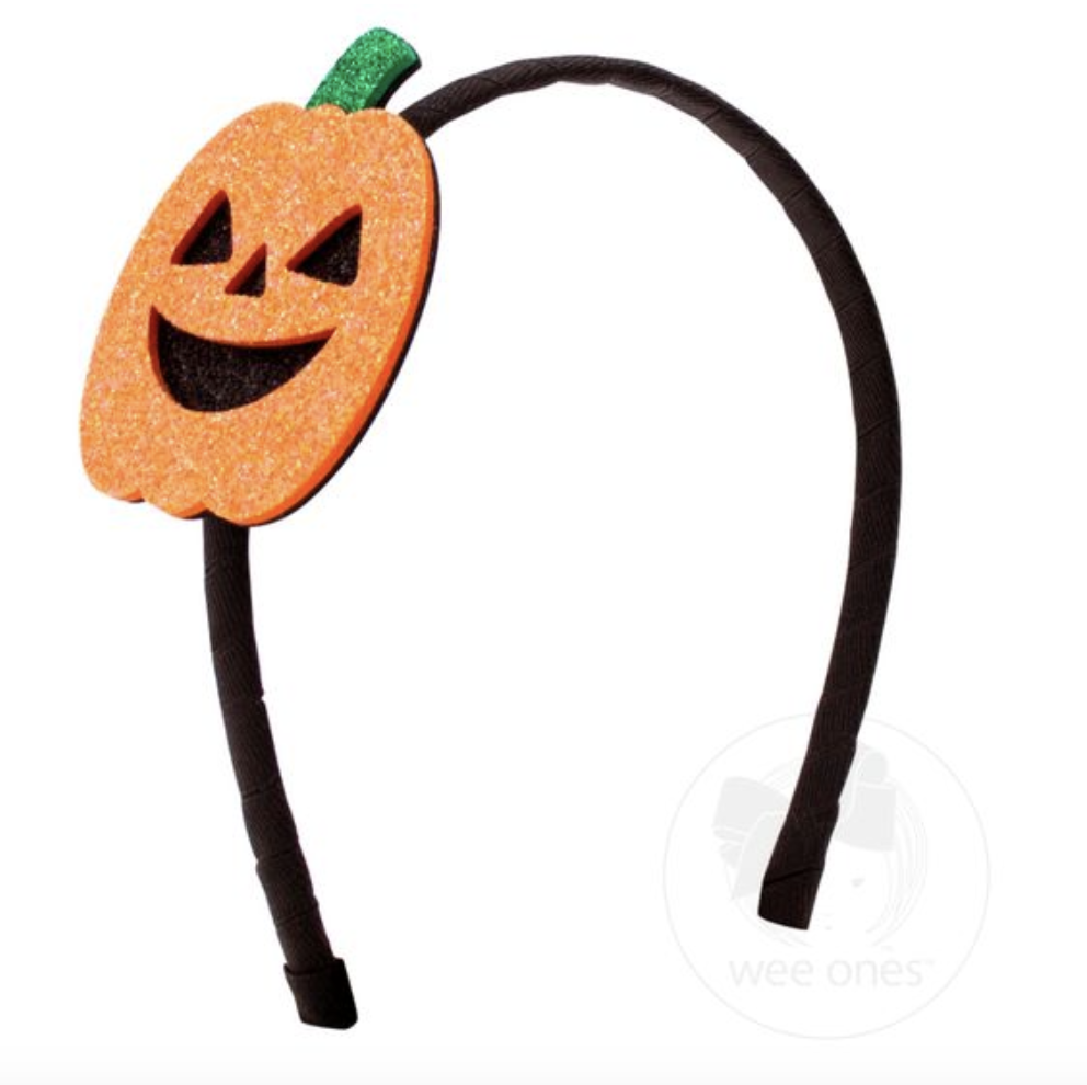 Extra Large Glitter Foam Halloween-themed Jack-O-Lantern Headband- Wee Ones