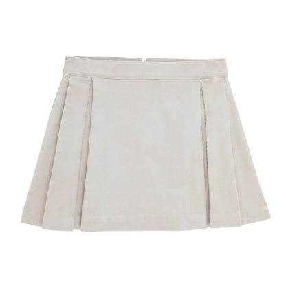TBBC Parson Pleated Skirt (Corduroy) Sandy Springs Stone
