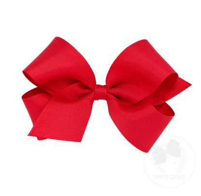 Medium Classic Grosgrain Hair Bow (Plain Wrap)- Wee Ones