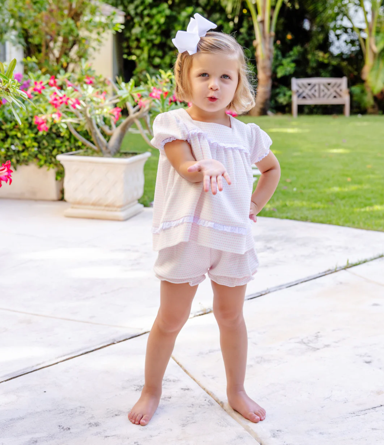 TBBC Flossy Frock Set Darien Dot (Textured Knit)