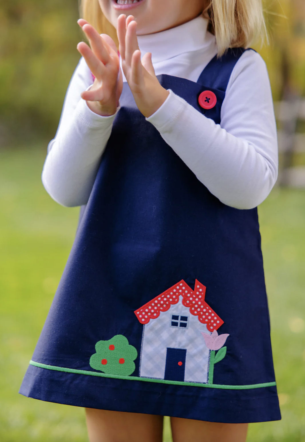 TBBC Jillian Jumper Set- House Nantucket Navy/ Richmond Red Microdot