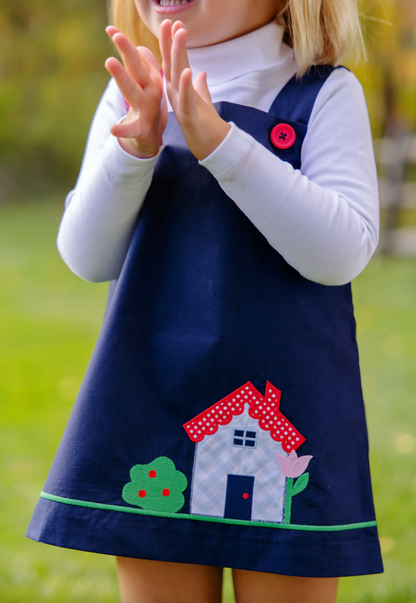 TBBC Jillian Jumper Set- House Nantucket Navy/ Richmond Red Microdot