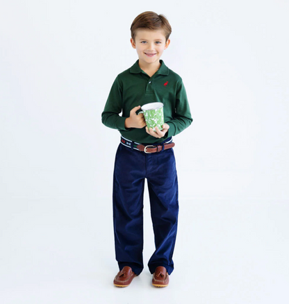 TBBC Navy Corduroy Prep School Pants w/ red stork
