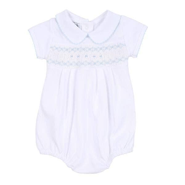 MB Lindsay & Luke Blue Smocked Collared Bubble