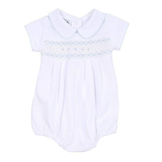 MB Lindsay & Luke Blue Smocked Collared Bubble