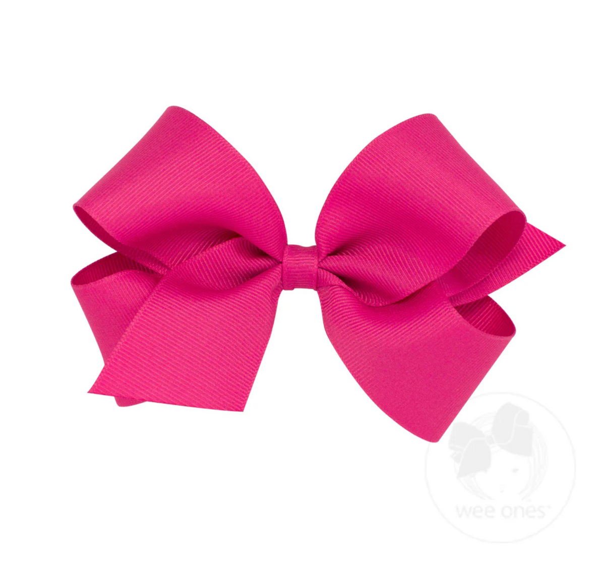 Medium Classic Grosgrain Hair Bow (Plain Wrap)- Wee Ones