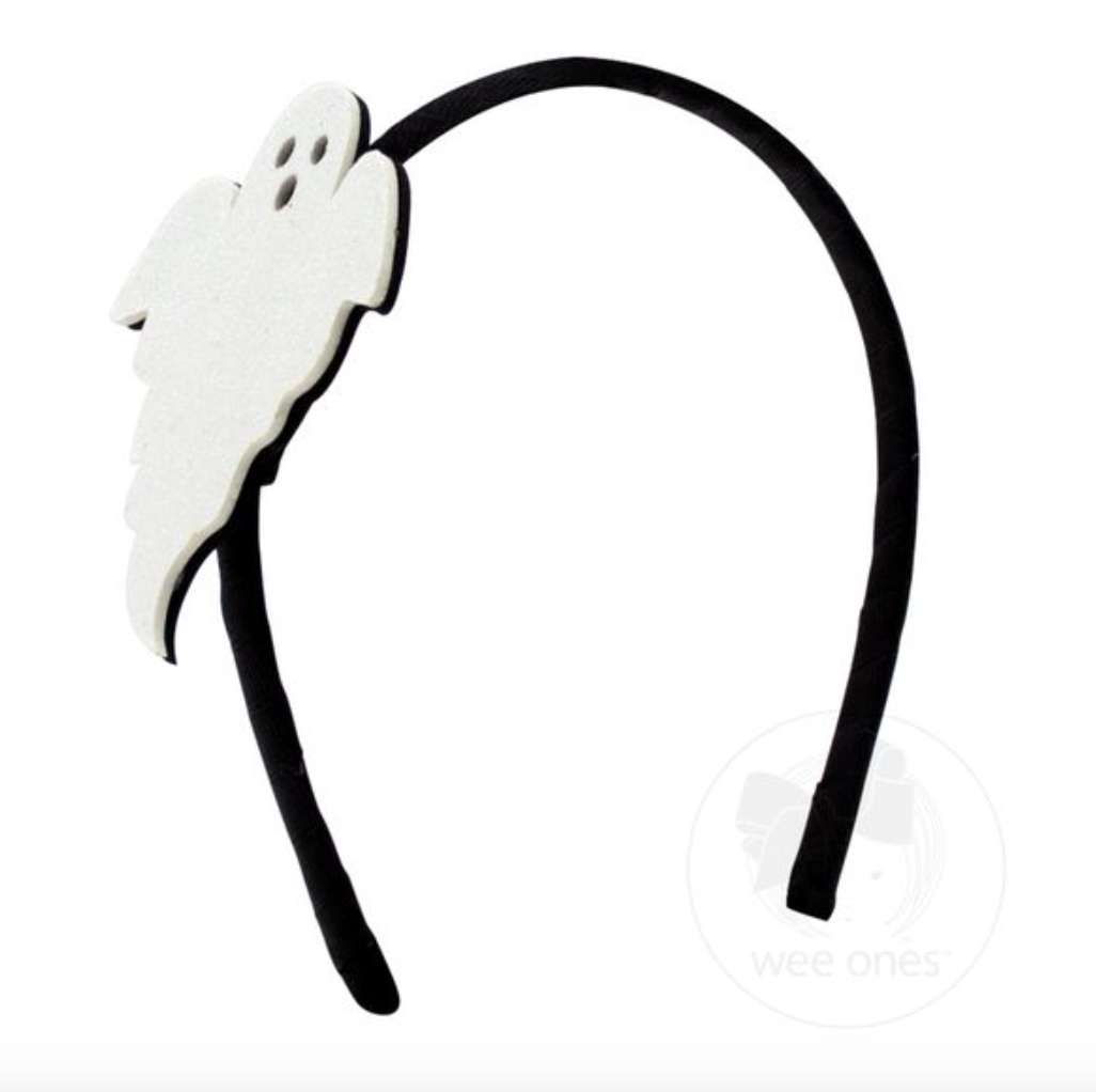 Extra Large Glitter Foam Halloween-themed Ghost Headband- Wee Ones
