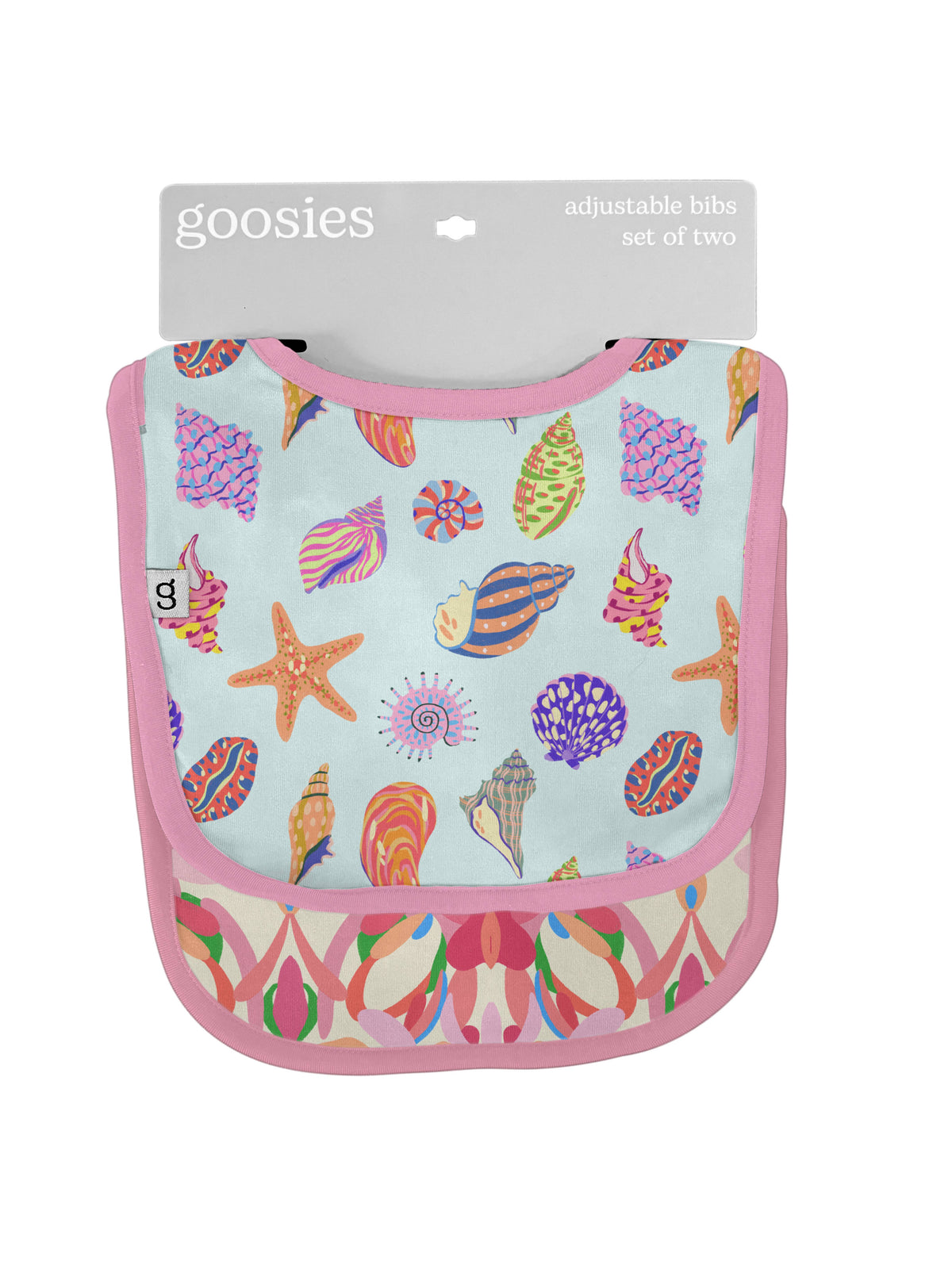 Goosies Beach Seashells Bib Set