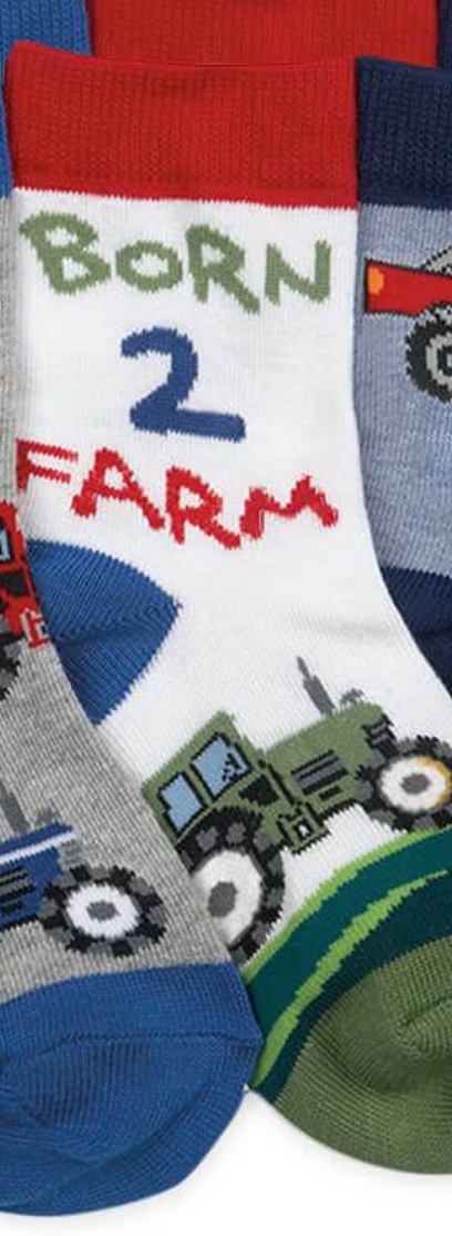 Jefferies Socks Born 2 Farm Pattern Crew Socks 1 Pair