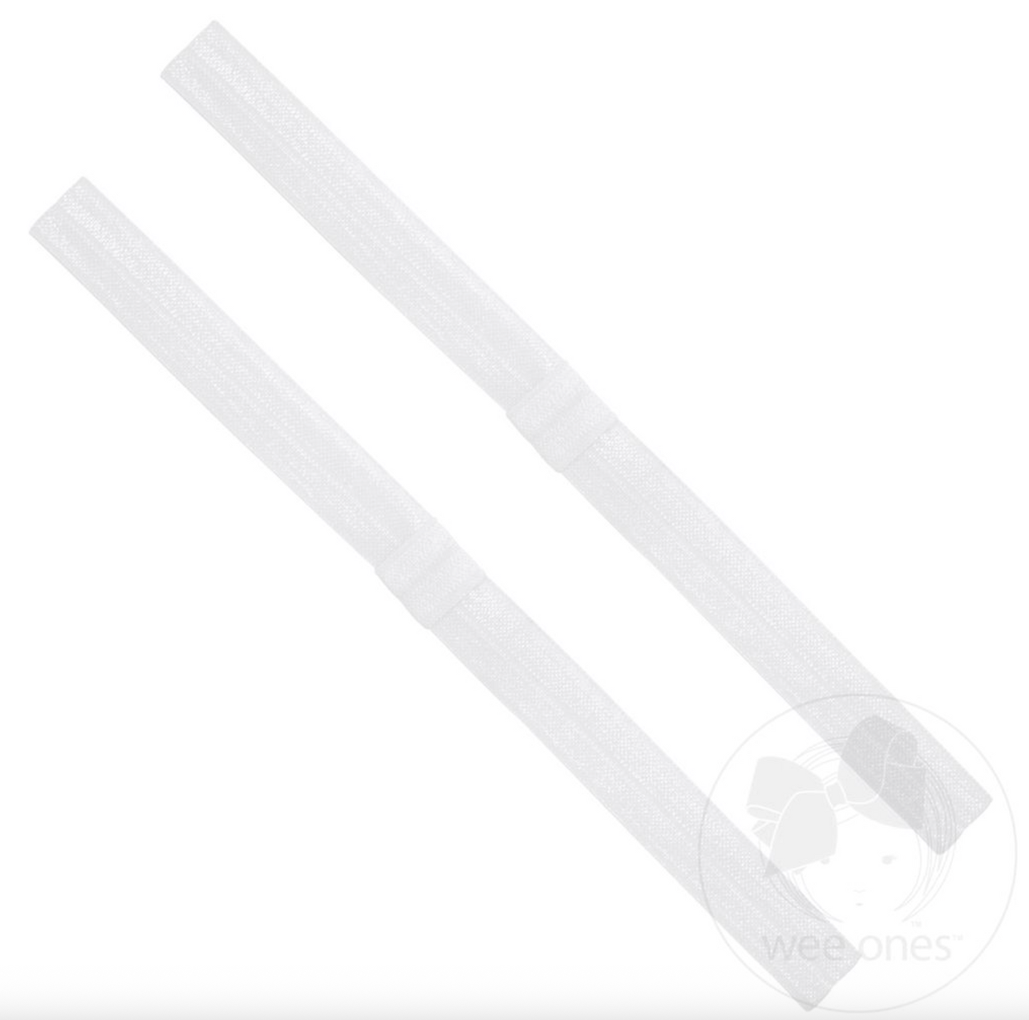 Wee Ones Add-A-Bow Elastic Girls Baby Bands - Two Pack