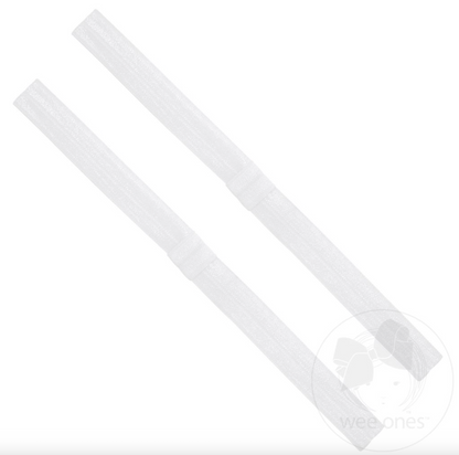 Wee Ones Add-A-Bow Elastic Girls Baby Bands - Two Pack
