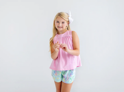 TBBC Cheryl Shorts- Bow- Glencoe Garden Party / Pier Party Pink