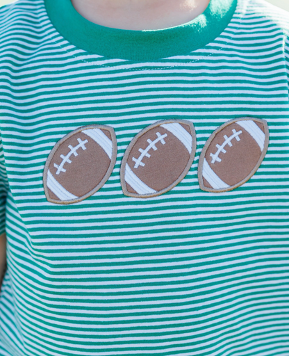 JB Football Trio Shirt - Green Stripe
