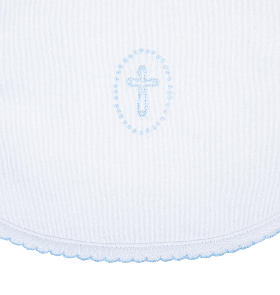 MB Blessed Emb Bib (Pink, Blue, or White)