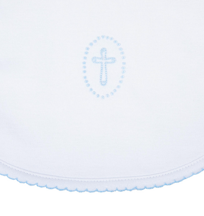 MB Blessed Emb Bib (Pink, Blue, or White)
