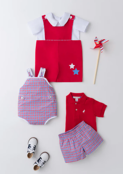 TBBC Sheffield Shorts Lawn Party Plaid / White Stork