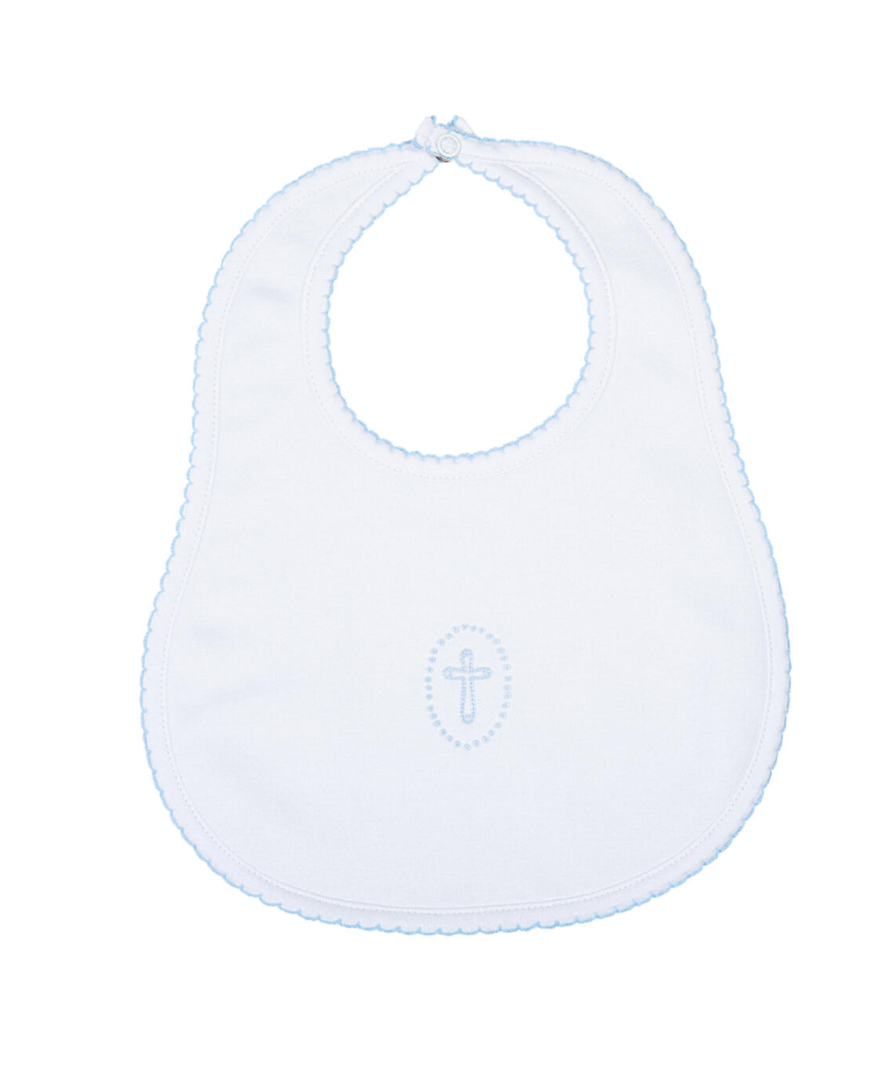 MB Blessed Emb Bib (Pink, Blue, or White)