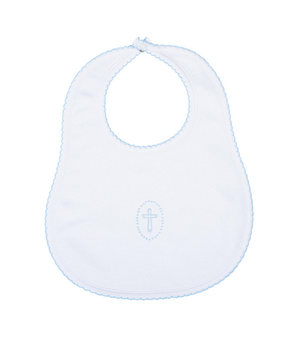 MB Blessed Emb Bib (Pink, Blue, or White)