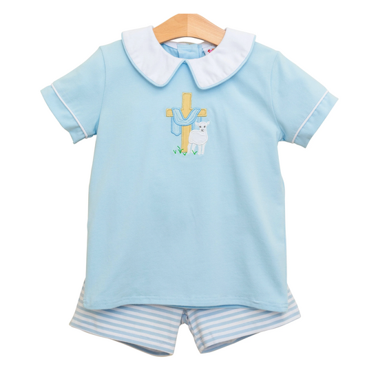 JB He Is Risen Collared Short Set