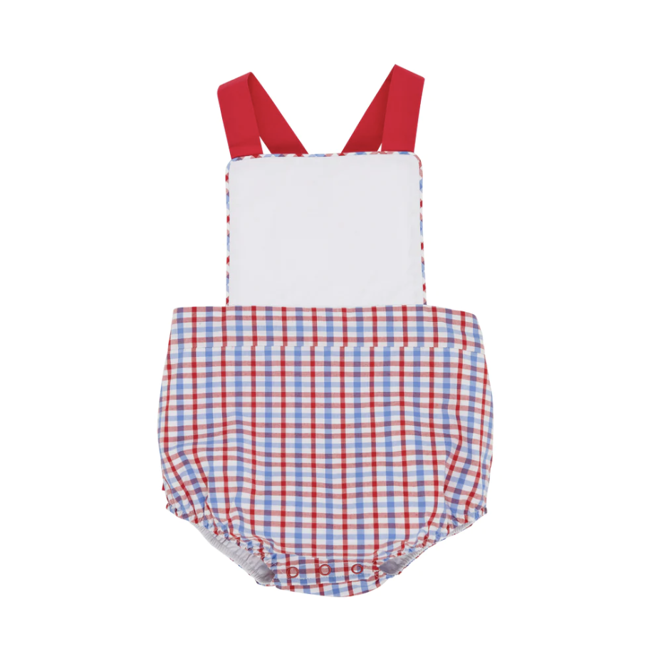 TBBC Sayre Sunsuit Provincetown Plaid/ Richmond Red
