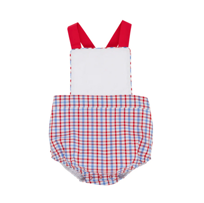 TBBC Sayre Sunsuit Provincetown Plaid/ Richmond Red
