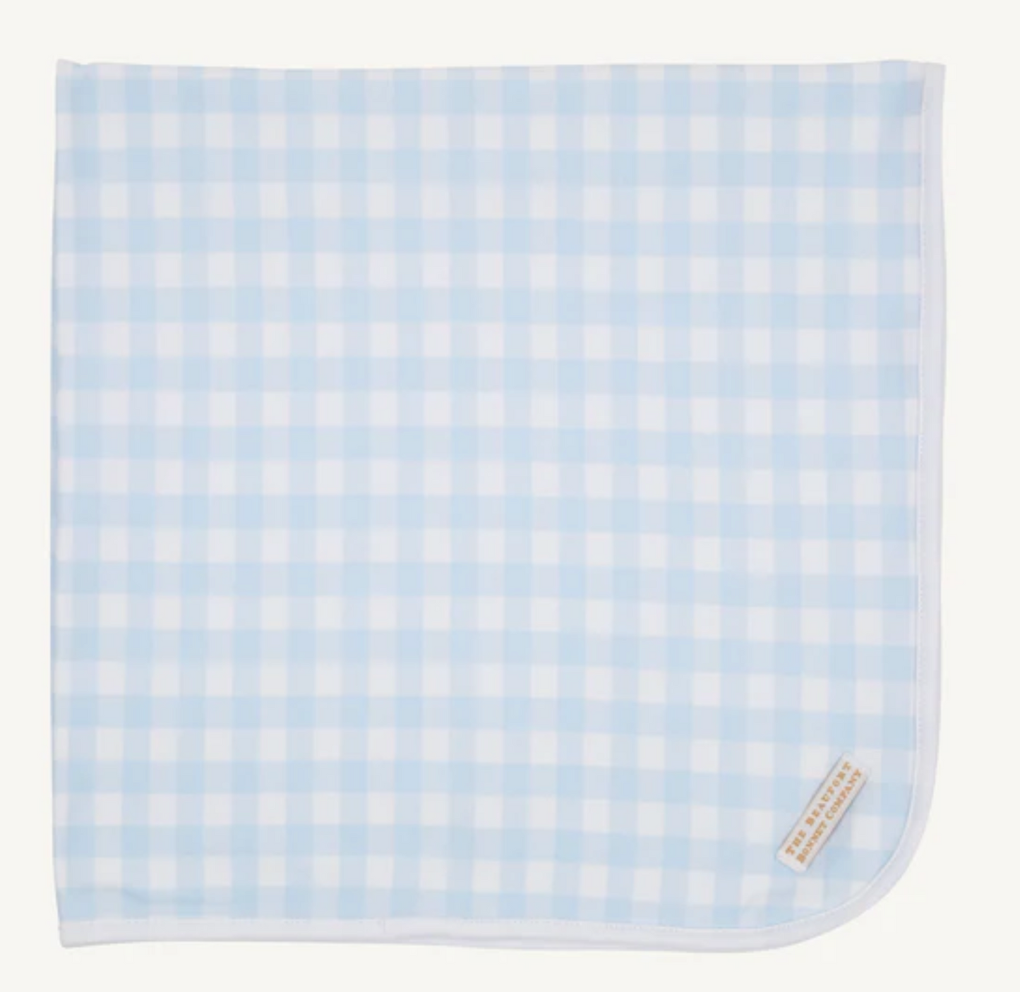 TBBC Baby Buggy Blanket Gingham - Blue or Pink
