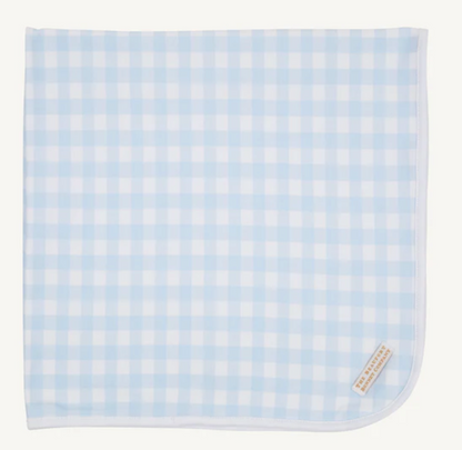TBBC Baby Buggy Blanket Gingham - Blue or Pink