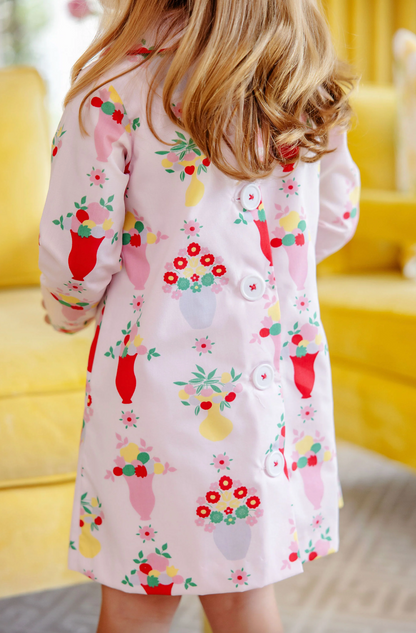 TBBC Lindy's Lunch Dress Broadcloth Pink and Plentiful with Richmond Red