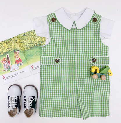 TBBC Peter Pan Onesie/Shirt White Woven Short Sleeve
